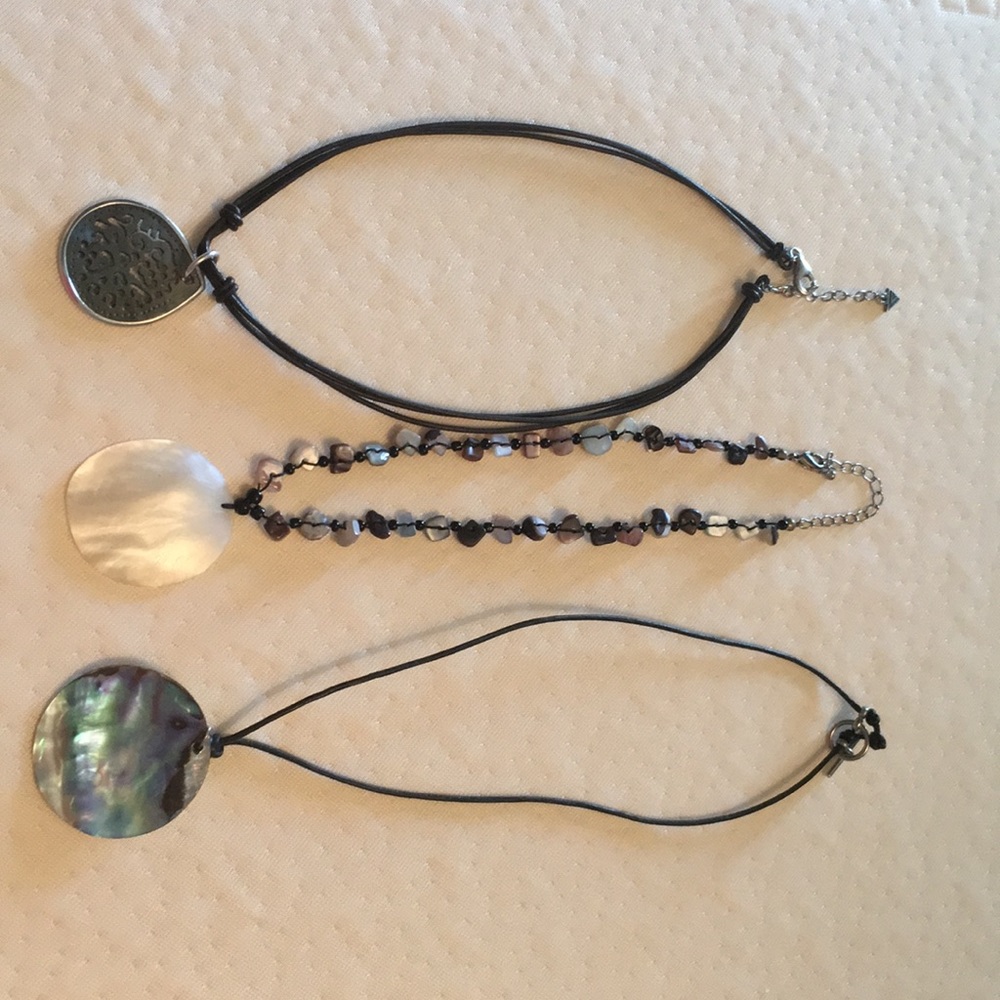 Three necklaces for one price.